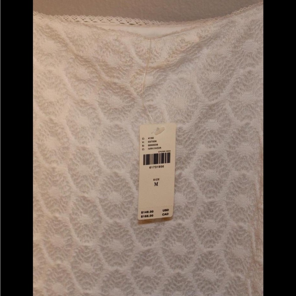 Anthropologie lace ivory midi dress women’s size medium nwt - Picture 8 of 8